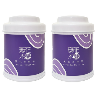 無藏茗茶 薰衣草紅茶 三角立體茶包 精緻小茶罐裝, 3.2g, 3入, 2罐