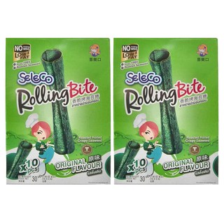 SELECO 喜樂口 香脆烤海苔捲 原味, 10條入, 30g, 2盒