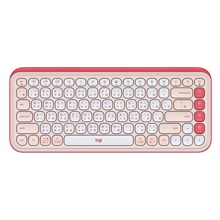 logitech 羅技 POP ICON KEYS 無線鍵盤 原廠保固, 蜜糖粉, 製造軸, 1個