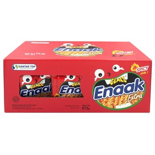 GEMEZ Enaak 韓式小雞麵 Set, Extra Spicy Level 1, 點心麵首選, 672g, 1盒