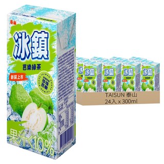 TAISUN 泰山 冰鎮芭樂綠茶, 300ml, 24入