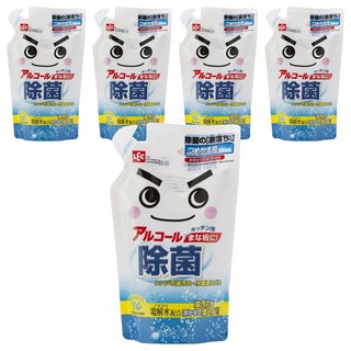 LEC 激落君 防菌電解水抗菌劑 補充包 300ml 廚房清潔 適用於砧板, 5包