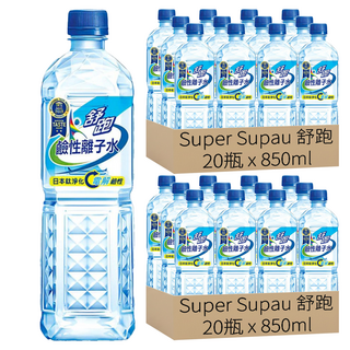 舒跑鹼性離子水 電解鹼性水 雪山天然礦泉, 850ml, 40瓶