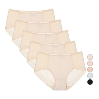 판도라by비비안 여성용 통기성 스키니 노라인 맥시 햄팬티 5종 세트
