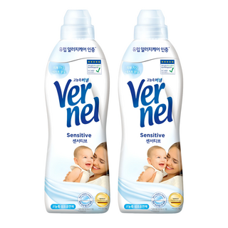 버넬 고농축 섬유유연제 센서티브 본품, 900ml, 2개