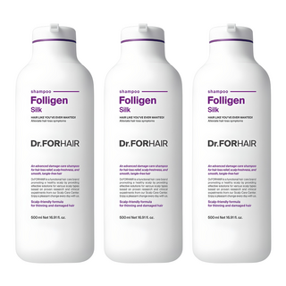 닥터포헤어 손상모케어 탈모증상완화 폴리젠 실크 샴푸, 500ml, 3개