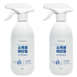 더블유제약 소독용 에탄올 스프레이, 2개, 500ml