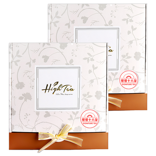 High Tea 伂橙 發發十六茶禮盒, 2個, 南非國寶茶+百香菊國寶茶+南非綠國寶茶+焦糖蘋果風味國寶茶+黑豆穀物茶+洋甘菊薄荷茶+舒活紫蘇草本茶+黃金蕎麥茶+女兒紅茶+黃金蕎麥綠茶+焙香烏龍茶+清香烏龍茶+夏綠蒂花果精靈紅茶(花果風味)+金麥蜂釀香綠茶+蘋果洋甘菊綠茶+白桃烏龍綠茶
