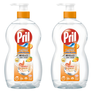 프릴 시크릿오브 베이킹소다 주방세제 상큼한 오렌지향, 700ml, 2개