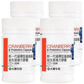 大醫生技 蔓越莓益生菌複方膠囊, 30顆, 4罐