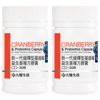 大醫生技 蔓越莓益生菌複方膠囊, 30顆, 2罐