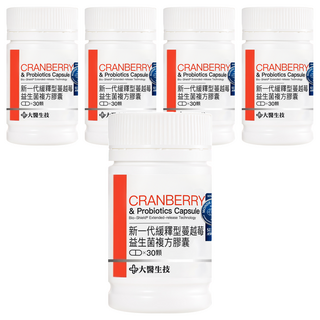 大醫生技 蔓越莓益生菌複方膠囊, 30顆, 5罐