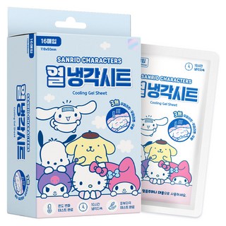 아텍스 산리오캐릭터즈 열냉각 시트, 16개입, 1개