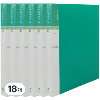 玄風 20頁 Vivo 透明索引文件夾 A4, 18個, 綠色