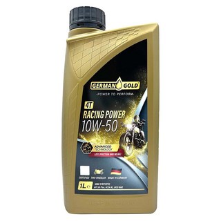 GERMAN GOLD 德國金牌 RACING POWER 4T 10W40 高性能機車機油, 1公升 半合成機油, 1瓶