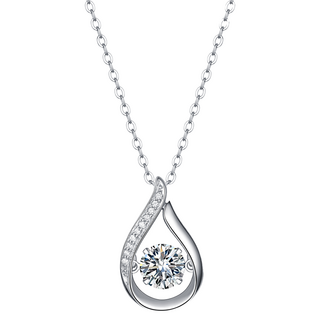 CF Diamond 莫桑鑽項鍊 1克拉 B0613 靈動欲滴