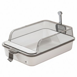 DING DONG PET 潔淨貓砂盆, 1個, 白色