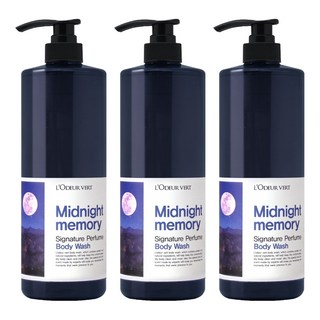經典香水沐浴露 午夜回憶款, 1kg, 3瓶