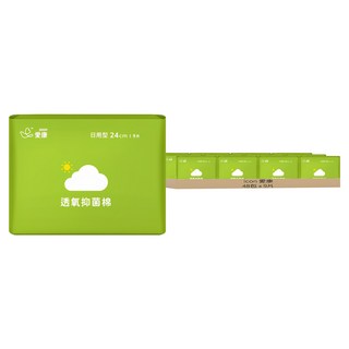 icon 愛康透氧抑菌棉 透氣舒適 抑菌除臭, 日用型(24cm), 9片, 48包