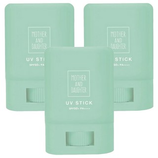MOTHER AND DAUGHTER 透明防水UV親子防曬棒 防蚊加強 SPF50+ PA++++, 15g, 3個