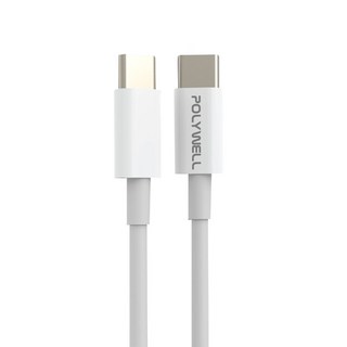 POLYWELL Type-C To C 安卓PD快充線, 20cm, 1條, PW15-W45-M144