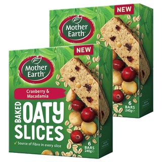 Mother Earth 紐西蘭 烘焙燕麥棒 蔓越莓夏威夷豆 6條, 2盒, 240g