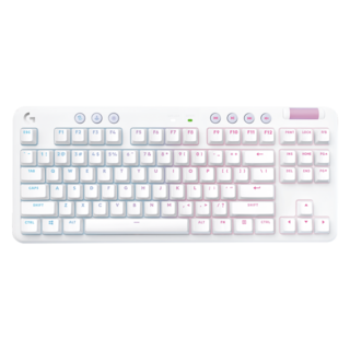 Logitech 羅技 G715 美型炫光機械式無線鍵盤 線性紅軸, 1個, 白色