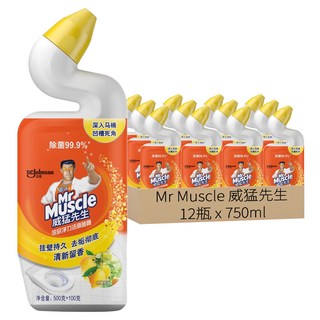 威猛先生深層淨力潔廁凝膠 潔廁清潔劑, 750ml, 12瓶