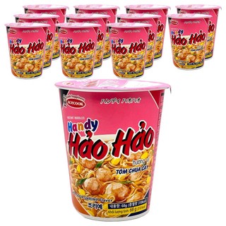 Hao Hao Acecook 粉紅杯麵 蝦味 68g, 12個