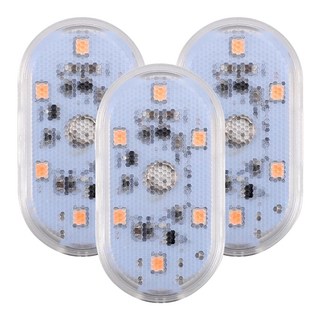 車門警示燈 觸控氛圍燈 ABS材質 白色光, 3個