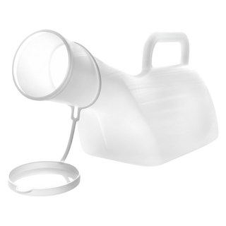 OO 生活輔具 男用尿壺 1公升容量, 半透明色, 1個