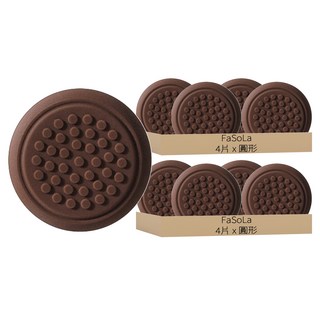 FaSoLa 多用途可剪裁桌腳椅腳靜音耐磨防滑墊 (8片) 2組, 圓形(3cm)