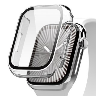elago Apple Watch 全覆蓋式鋼化玻璃保護殼, 透明, 1個