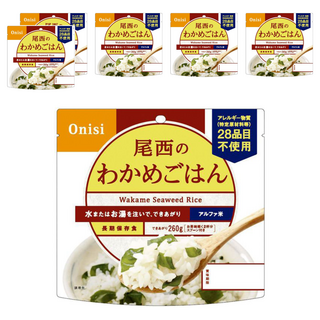 Onisi 尾西 沖泡即食海帶芽飯, 100g, 6包