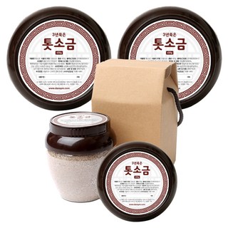 Yongsimine Seok鹽巴 新安海草 藍藻鹽 日曬鹽, 450g, 3個