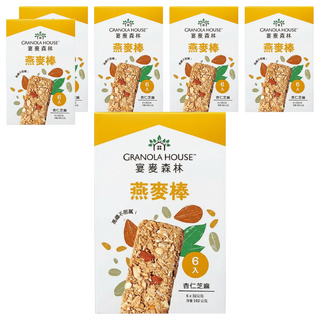 GRANOLA HOUSE 宴麥森林 纖脆燕麥棒 - 杏仁芝麻 高纖 (6入), 192g, 6盒