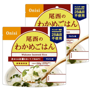 Onisi 尾西 沖泡即食海帶芽飯, 100g, 2包