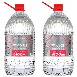 NAYAQUA 耐雅格生技 三分甜 PH7.5 微鹼性離子水, 6100ml, 2瓶