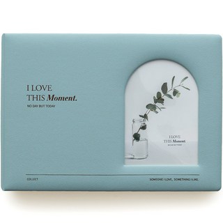 4X6 皮革迷你相簿 照片相簿 超音波四格相簿 2層, 粉彩藍, 80張