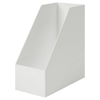MUJI 無印良品 聚丙烯立式斜口檔案盒 A4, 白色 + 灰色, 1個