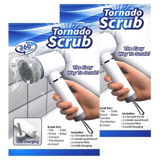 新錸家居 強力無線手持防水充電動清潔短刷 升級2檔, 白灰色, 2組