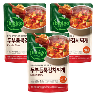 CJ bibigo 泡菜豆腐鍋調理包, 3包, 460g