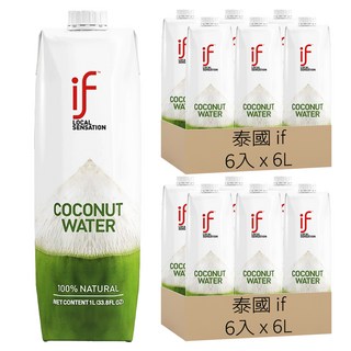 泰國 if 純椰子汁6入組, 6L, 2組