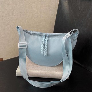 MEICHEL Luna Twist彩色半月斜背包 10581, 淺藍色