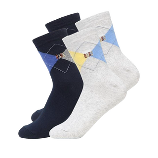 DAKS 女士菱格紋襪子2雙禮盒組 + 提袋