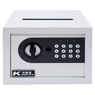 KEEPER SAFE BOX 守護者保險箱 小型投入密碼保險箱 附說明書 + 緊急鑰匙 + 安裝螺絲 17AT-D 23 x 17 x 17cm 4kg 純潔白