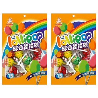 品味食族 嘉禾牌 綜合棒棒糖 綜合水果風味 15支入, 210g, 2袋