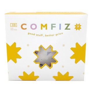 康菲幼幼3D醫療口罩 1-3歲, 30片, 探索圖案 白色, 1盒