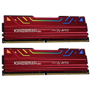 AITC 艾格 KINGSMAN DDR4 3200 UDIMM 桌上型電競超頻記憶體 8GB 紅色 2個 RGB 台灣製造