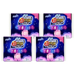 SOFY 蘇菲 日本原裝進口 超熟睡褲 夜用量多, M~L, 5片, 4包